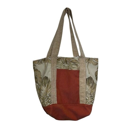 Hand Made Tropical Print Summer Canvas Carry All Tote - Picture 1 of 8
